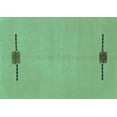 thumbnail image 1 of Ahgly Company Indoor Rectangle Abstract Turquoise Blue Modern Area Rugs, 2' x 4', 1 of 4