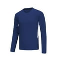 thumbnail image 2 of Nmnitkp Men's Long Sleeve Compression Shirts Athletic Sport Undershirts Tight Base Layer Tops Rash Guard Workout Running Gym Blue,3XL, 2 of 7
