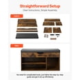 thumbnail image 6 of KFFKFF Entryway Shoe Bench  with Cushion, Shoe Storage with Lift-Top Compartment, 300lbs Capacity Bench with 3 Storage Sections for Hallway, Living Room, 31.7 x 12.0 x 17.5Inch, 6 of 9