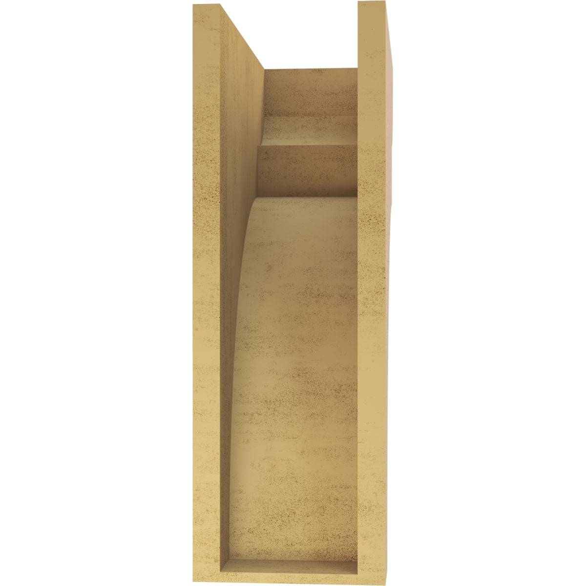 7"W x 14"D x 21"H Classic Yorktown Rough Cedar Woodgrain TimberThane Corbel, Primed Tan