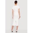 thumbnail image 3 of Women's Textured Knit Asymmetrical Bow Side Midi Dress, 3 of 3