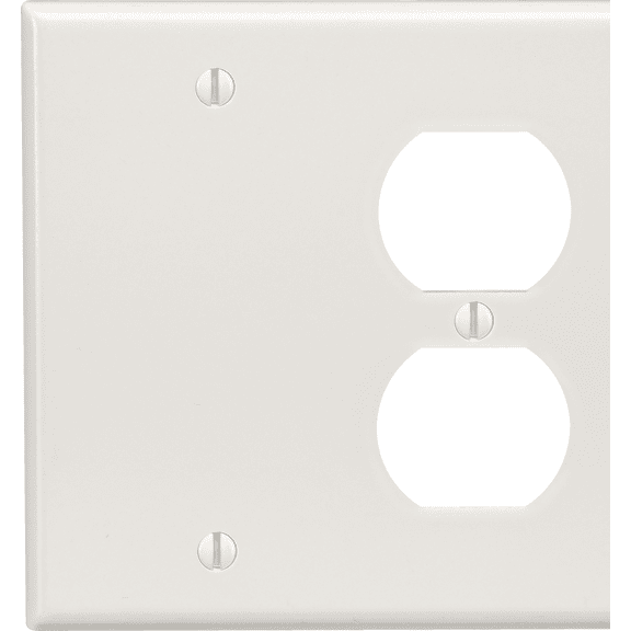 Leviton 2-Gang Wallplate in White — UL Listed for US Residential Electrical Code Compliance, Drop-in NEC-Standard Wiring