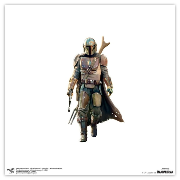 Gallery Pops Star Wars: The Mandalorian - Din Djarin - Mandalorian Armor Wall Art, Unframed Version, 12" x 12"