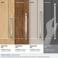 thumbnail image 4 of Amerock Bellamy 12-5/8 inch (320mm) Center-to-Center Polished Nickel Cabinet Pull, 4 of 7