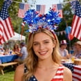 thumbnail image 5 of 4th of July Headbands Patriotic Head Boppers, Red White Blue Sequin Independence Day Hairband, Memorial Day Hair Patriotic Themed Party Headwear for Women Men Kids, 5 of 6