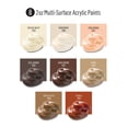 thumbnail image 2 of FolkArt Multi-Surface Skintone Acrylic Craft Paint Kit, 11 Piece Set Featuring 8 Satin Finsh Colors and 3 Premium Paintbrushes, PROMOSKNTN12, 2 of 7