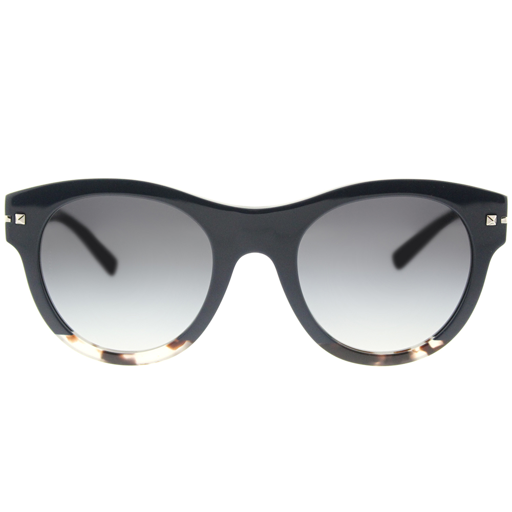 Valentino  Plastic Womens Round Sunglasses Blu/Ice Havana 51mm Adult - image 2 of 3