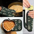 thumbnail image 5 of Yayeee Oven Mitts and Pot Holder Set of 4 Heat Resistant Kitchen Gloves Baking Hot Pad, Green Plants, 5 of 5