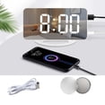 thumbnail image 4 of Reloj despertador digital Sunnimix espejo Brillo Pantalla LED grande Modo nocturno Dimmer, 4 of 8