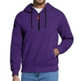 thumbnail image 2 of LWavelet Men's Fleece Hoodie Casual Long Sleeve 1/4 Zipper Pullover Sweatshirts, 2 of 7