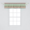 thumbnail image 2 of Ambesonne Christmas Window Valance, Xmas Words Ceremony, 54" X 12", Apple Green White, 2 of 3