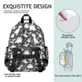 thumbnail image 5 of Dinosaur and Bone Black Pattern Cute School Backpack Bag for School with Padded Back and Adjustable Shoulder Straps 15.25"x11.5"x5.25", 5 of 5