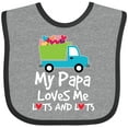 thumbnail image 3 of Inktastic My Papa Loves Me Grandson Truck Boys Baby Bib, 3 of 4
