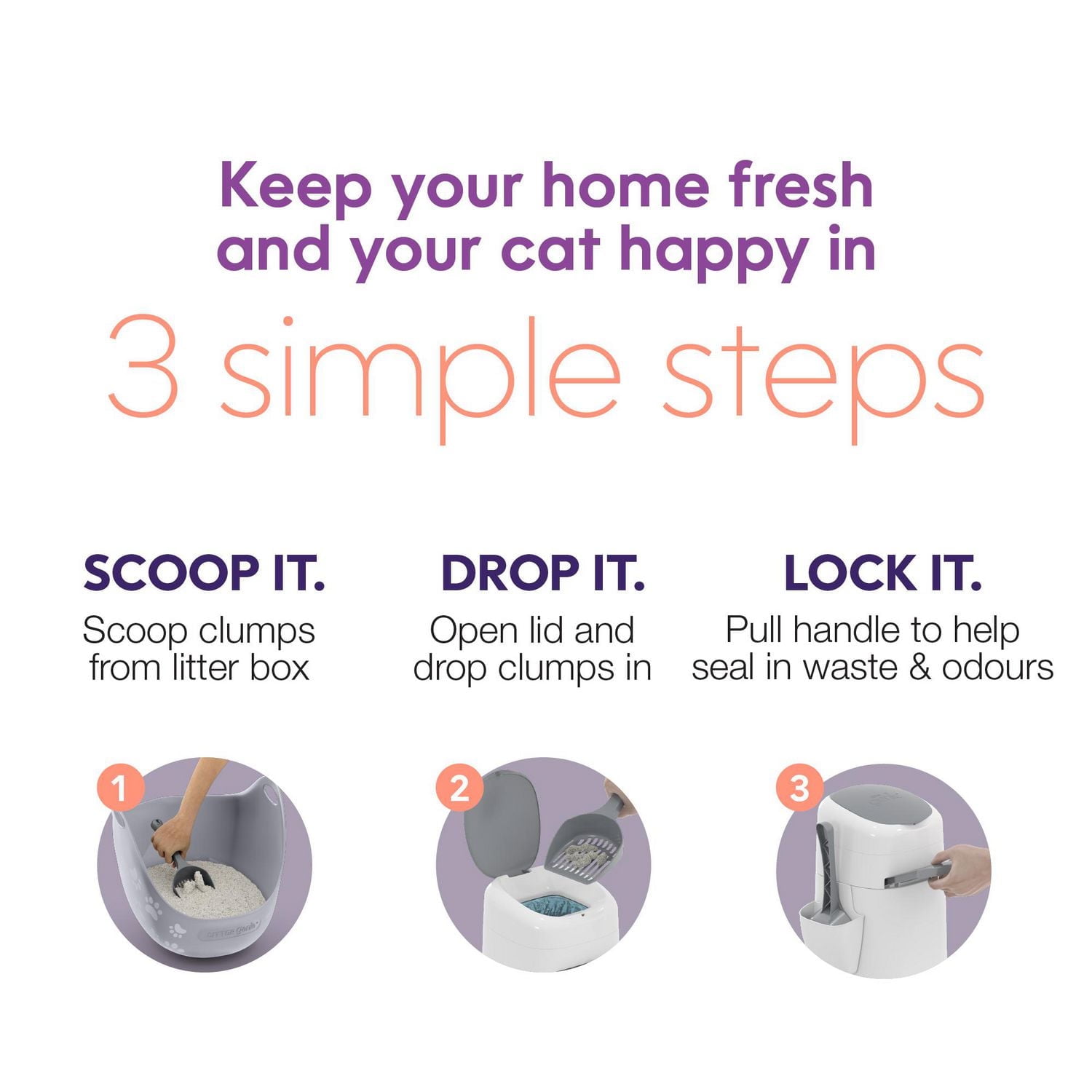 Poubelle à litière Litter Genie Style