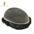 thumbnail image 4 of Lyrical Hair Toupee for Men Lace Front Mens Toupee Hair Piece Human Hair Replacement Systems French French Lace with Poly Hairpieces for Man Bleached Knots Toupee Hair for Men, 4 of 11