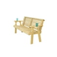 thumbnail image 2 of Amish Casual Heavy Duty Roll Back Outdoor Bench (5-foot, Unfinished), 2 of 10