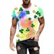thumbnail image 2 of Tops para hombre, blusas y camisas de manga corta con cuello redondo para hombre, jersey informal con cuello redondo estampado para hombre, pantalones cortos deportivos para fitness, blusa de poliéste, 2 of 5