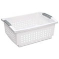 thumbnail image 2 of Sterilite Large Plastic Stackable Storage & Organization Basket, White (10 Pack), 2 of 5