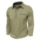 thumbnail image 2 of pstuiky Camisas de manga larga abrigadas para hombre, Camiseta informal de manga larga con botones y retazos para hombre salir tops m, 2 of 7