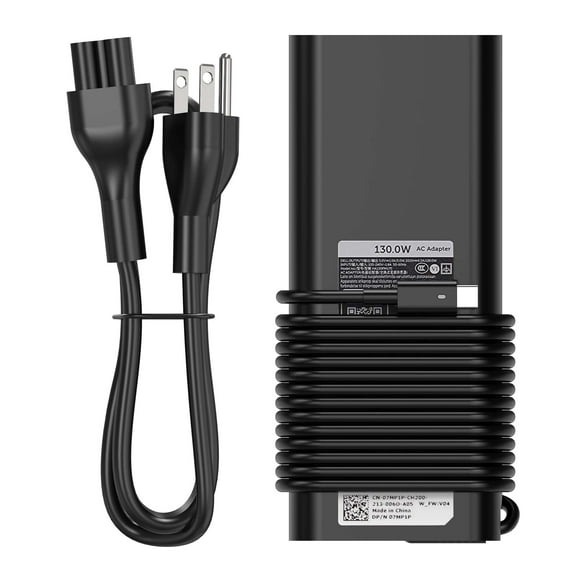 Replacement for Dell 130W Laptop Charger USB C Type C Slim AC Power Adapter for Dell Xps 17,Precision 5550 5530 2in1,XPS 15 2in1 9575，Latitude 7410 7310 7210 9510 5420 5520 5510 Power Supply Cord