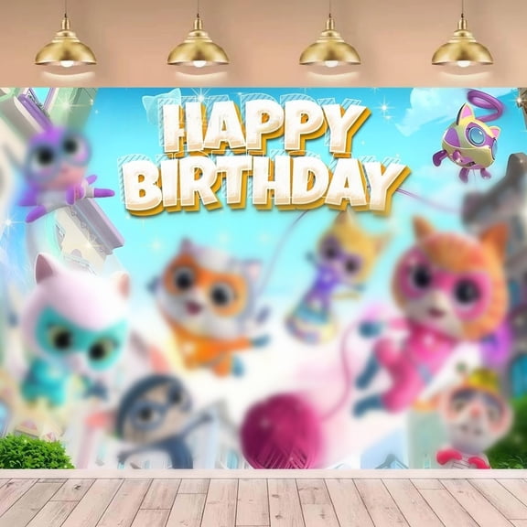 Anime Birthday Anime Theme Backdrops Banner Birthday Party Decor Supplies,5.9x3.6ft