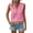 Pink, variant on Qiopertar Women's Casual Hollow-out Sleeveless V-Neck Top Fashion Cropped Tank Tops Summer Beach Party Comfy Stretchy Solid Color Camisoles, Army Green S