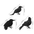 thumbnail image 3 of 1/3/6 Animal modelo pluma simulación negro cuervo adornos decoraciones de Halloween, 3 of 3