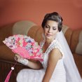 thumbnail image 5 of Unique Bargains Rose Print With Tassel Folding Fan 1 Pc For Summer Decorations Rose Red, 5 of 5