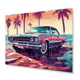 thumbnail image 2 of DESIGN ART Designart "Pink And Green Exquisite Muscle Cars II" Cars Off-Road Metal Wall Art 40 in. wide x 30 in. high, 2 of 5