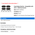 thumbnail image 2 of Front Brake Pad Set - Compatible with 2016 - 2020 Kia Sorento 2017 2018 2019, 2 of 2