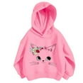 thumbnail image 2 of Piuwrlz Long Sleeve Hoodies for Kids Girls Boys Hood Sweatshirts Loose Hoodie Pink Size 8 Years, 2 of 3