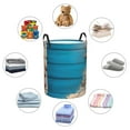 thumbnail image 6 of Goofa Shells and Starfish Printed Circular Hamper,Laundry Basket with Handles,Storage Baskets Foldable,Large Capacity Laundry Hamper-Medium, 6 of 8