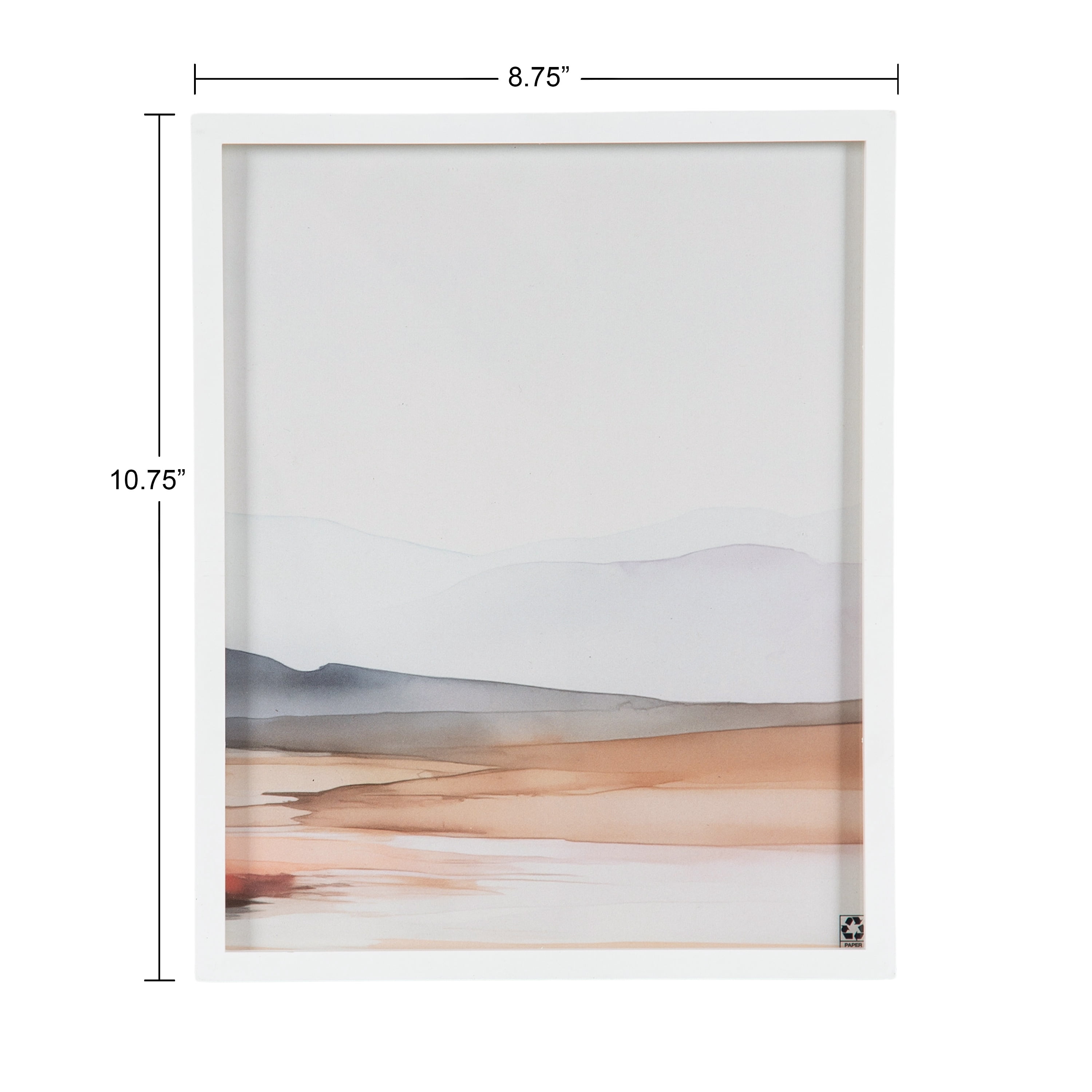 (2 pack) DesignOvation 8x10 Linear White Decorative Tabletop Picture Frame