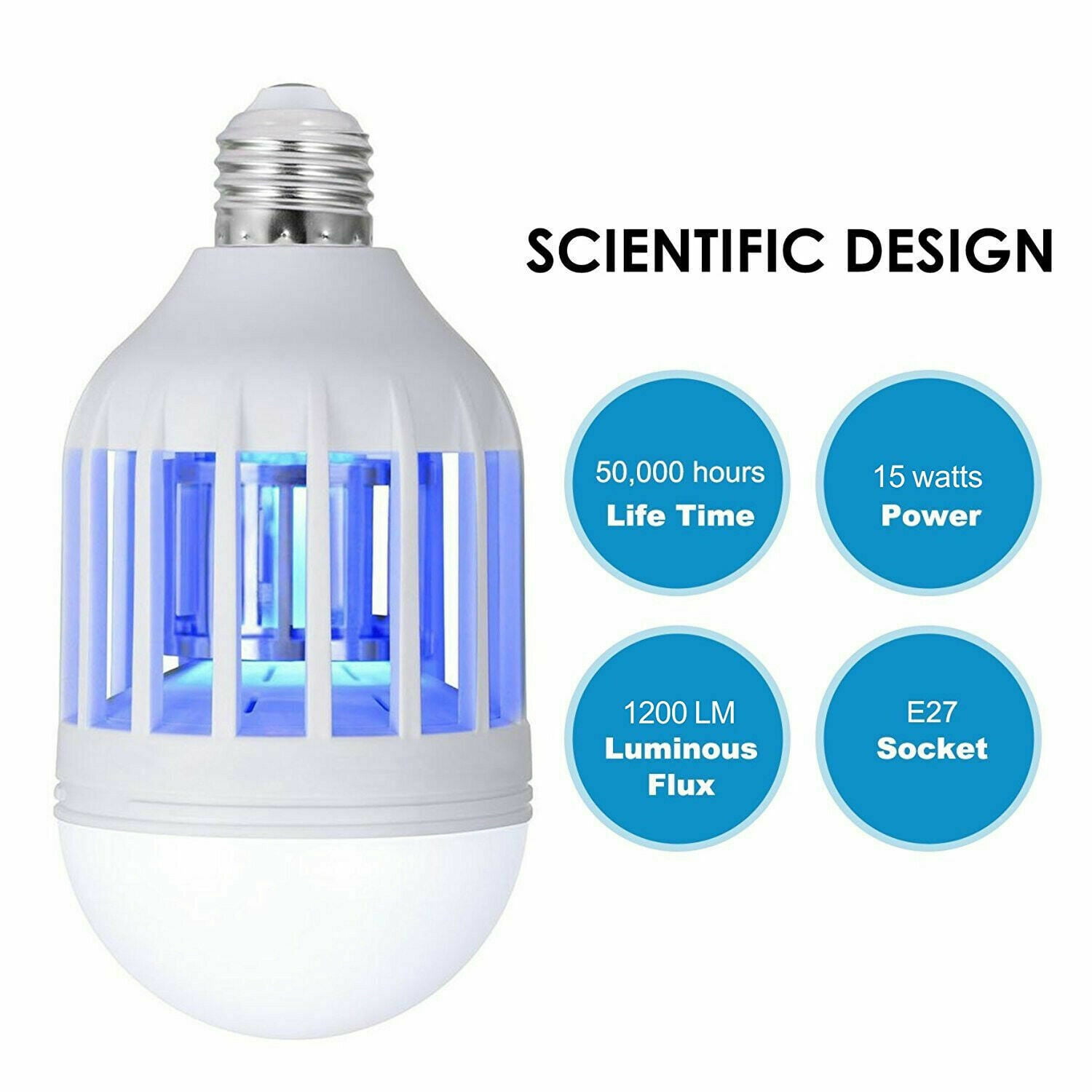 Details about   E26/27 Light Zapper LED Lightbulb Bug Mosquito Fly Insect Killer Bulb Lamp Home 