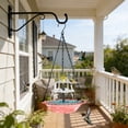 thumbnail image 6 of 2-Tier Cascading Solar Hanging Bird Bath Fountain, 18" Blue Glass Tray with Chains, 2-in-1 Feeder, 6 of 6