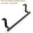 thumbnail image 3 of NOGIS Over the Door Towel Bar Over, Kitchen Cabinet Door Towel Bar Holder for Hand, Dish, and Tea Towel Rack - Hang Inside or Outside Doors - Kitchen Organizer- Black,9 inch, 3 of 7