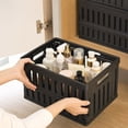 thumbnail image 5 of VENTORA Foldable Hollow‑Ventilated Plastic Storage Crate, Stackable Portable Organizer Bin With Built‑In Side Handles, Collapsible Flat‑Design Storage Basket for Stationery Cosmetics Toys, 5 of 7