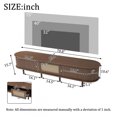 thumbnail image 4 of Taoruifang 70.8″ TV Stand with 1 Rattan Drawer & 2 Sliding Doors – Dark Oak, for 75″ TV, Oval Rounded Corners, 4 of 19