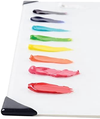 New Wave POSH Glass Table Top Palette, White, 16" x 20"