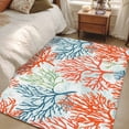 thumbnail image 5 of Retro Ocean Area&nbsp;Rug 3x5ft Coral Orange Blue Green Nautical Coastal Non-Slip&nbsp;Washable Square&nbsp;Rugs Soft Felt Indoor Floor Mat for Bedroom Kitchen Living Room Bathroom, 5 of 9