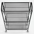 thumbnail image 6 of mDesign Steel Slim Rolling Utility Cart Storage Organizer with Shelves, Black, 6 of 8