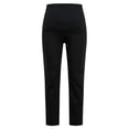 thumbnail image 2 of Karymi Pants for Women Solid Casual Pants, Elastic Belly Support High Waist Slim Ankle Trousers, Non-restrictive Pregnancy Pants with Side Pockets, 2 of 9