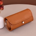thumbnail image 2 of WeDecorBay Makeup Brush Storage Bag Roll Bag Folding Portable Organizer Multiple Compartments Lightweight Compact Design Travel Essential for Beauty Lovers Brown,Free Size, 2 of 6