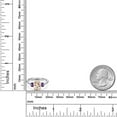 thumbnail image 6 of Gem Stone King 925 Sterling Silver Peach Morganite and Purple Amethyst Engagement Ring for Women | 2.10 Cttw | Oval 9X7MM | Gemstone October Birthstone | Size 9, 6 of 6
