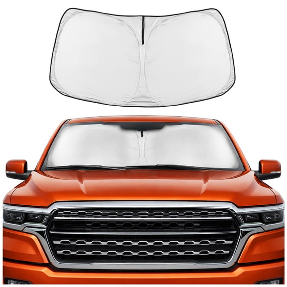 Motor Trend Custom Fit Dodge Ram 1500 Windshield Sun Shade - Fits All (2019-2026) Trims - Foldable Pop-Up Car Windshield Sunshade Dodge Ram 1500 Accessories - Automotive Ram Truck Interior Protection