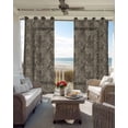 thumbnail image 3 of Grey Boho Black Out Curtains 54 Inch Long, Short Curtains for Small Window, Vintage Ethnic Tribe Abstract Art Floral Room Darkening Farmhouse Window Curtains for Kitchen Bedroom 42"x54" 2 Panels, 3 of 8