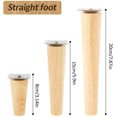 thumbnail image 1 of patas de madera para mesa, patas de madera para sofá, patas para muebles, patas de madera para muebles de 8 cm/15 cm/20 cm, con placas de montaje y tornillos para sofá cama, armario, sillón JFHHH pequeña, 1 of 4
