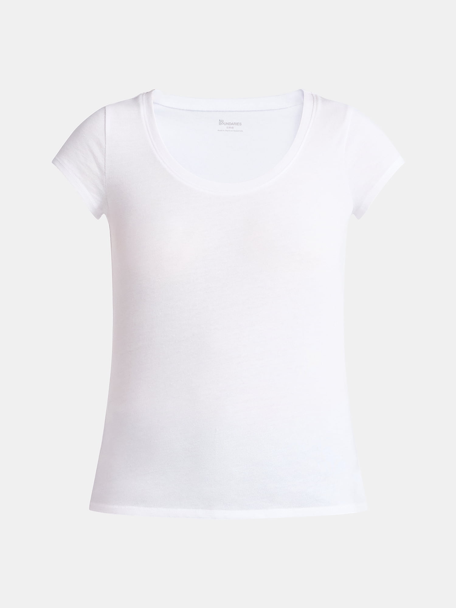 No Boundaries Short Sleeve Scoop Neck Tee, Women's XXS-XXXL