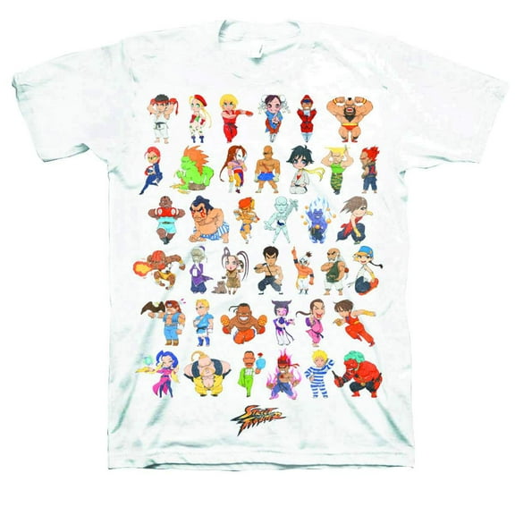 Street Fighter II Mens T-Shirt - Giant Chibi Character Collection Image