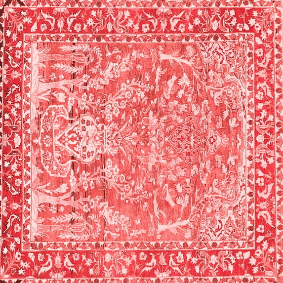 Ahgly Company Indoor Square Persian Red Traditional Area Rugs, 7' Square